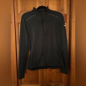 Capranea Women’s Long Sleeve Classic Sporty Preppy Blue Quarter-Zip Long Sleeve